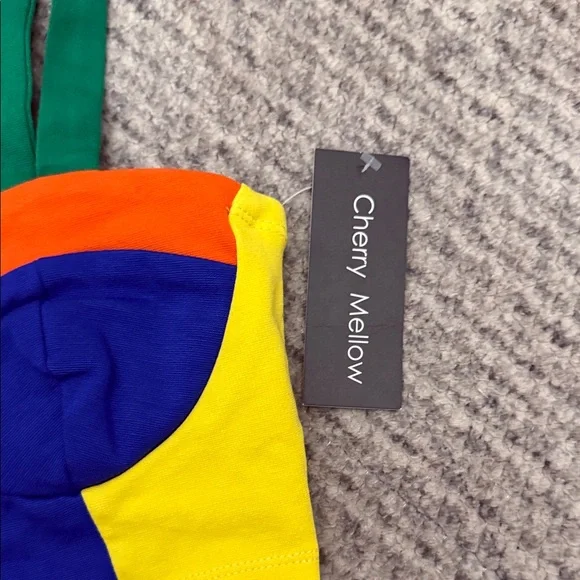 Cherry Melon Women's High Waist Color Block Shorts - Picture 3 of 6